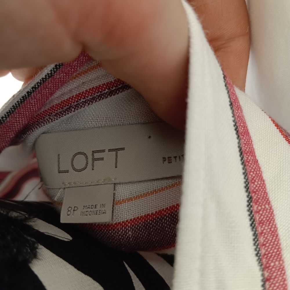 Loft Summer Spring Button Down Striped Dress - image 6